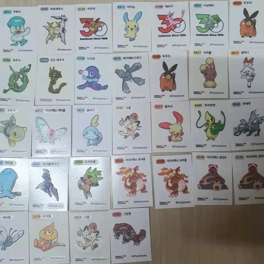 [BUNJANG] Pokemon 30th Anniversary Sticker Collection / 포켓몬 띠부씰 30주년