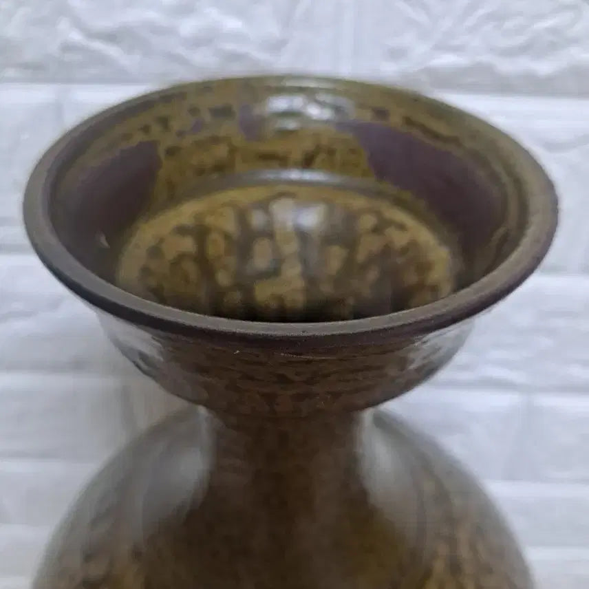 [BUNJANG] Jagoban Leopard Pattern Crystal Glaze Vase / 자고반 표범무늬  결정유 화병도자기