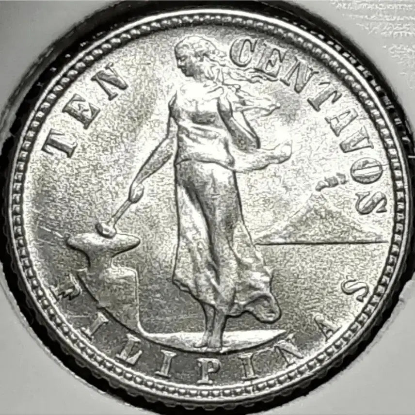 [BUNJANG] Philippine Silver 1944 10 Centavos Uncirculated Coin / [은화] 미국령 필리핀 미사용 1944년 10센타보스.외국주화 주화 화폐
