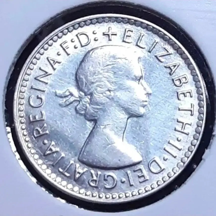 [BUNJANG] Australia 1957 3 Pence Silver Coin / [은화] 오스트레일리아 1957년 3펜스.외국주화 주화 화폐 동전
