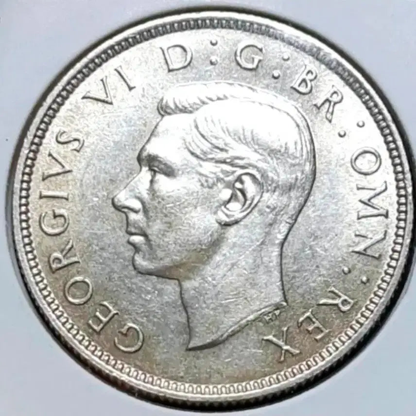 [BUNJANG] 1937 United Kingdom Uncirculated Silver Crown Coin - 2 Shillings / [은화] 영국 미사용 1937년 대형주화 2실링.외국주화 주화 화폐 동전