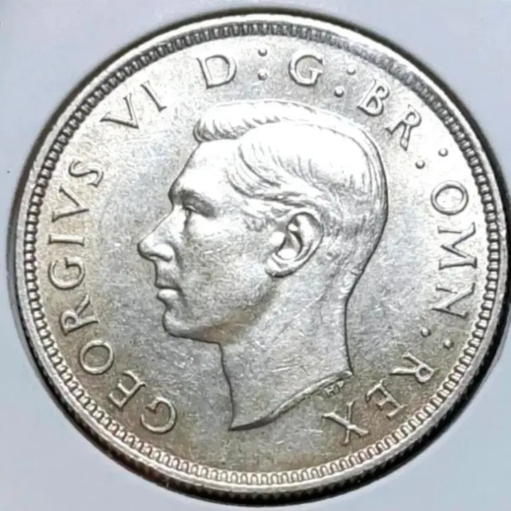 [BUNJANG] 1937 United Kingdom Uncirculated Silver Crown Coin - 2 Shillings / [은화] 영국 미사용 1937년 대형주화 2실링.외국주화 주화 화폐 동전