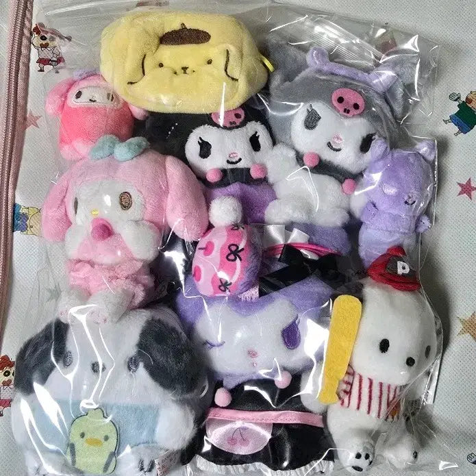[BUNJANG] Sanrio Kuromi, My Melody, Pompompurin Plush Set / 산리오 쿠로미 마이멜로디 폼폼푸린 인형 세트