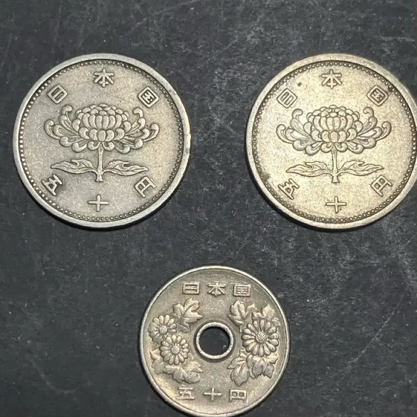 [BUNJANG] Japanese 50 Yen Coin Bundle Set (3 Types, Special Years) / [수집용] 일본 구형/현행 50엔 동전 3종 일괄 판매 특년도
