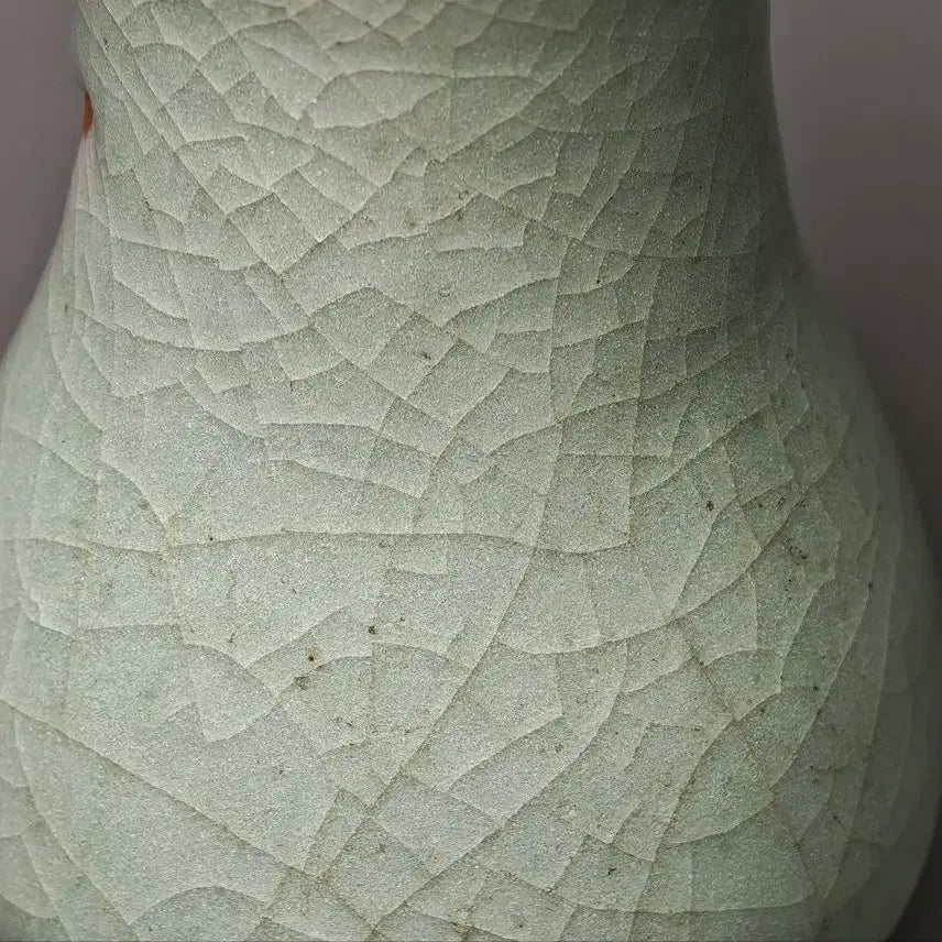 [BUNJANG] Celadon Porcelain Vase, Yuan Dynasty Celadon, Ice Crackle Glaze, Chinese Antique / [진품] 청 중기 용천요 청자 빙렬문 병 중국도자기 골동품 고미술품