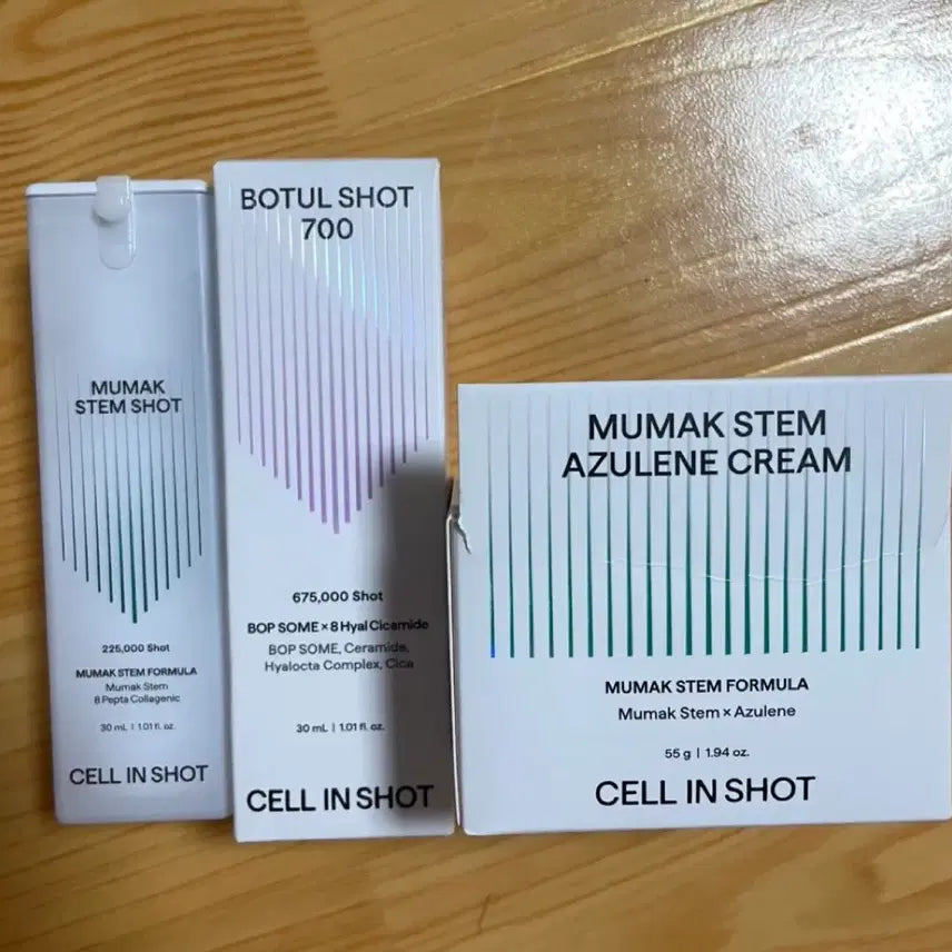 [BUNJANG] Cell in Shot 3 Types Set (Bottle Shot, Mugum Stem Shot, Cream) / 셀인샷 3종 ( 보틀샷, 무막스템샷, 크림)