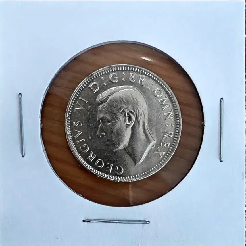[BUNJANG] 1937 King George VI British 1 Shilling Silver Coin (Scotland Type) - Uncirculated / [미사용급] 1937년 영국 조지 6세 1실링 은화 (스코틀랜드 타입)