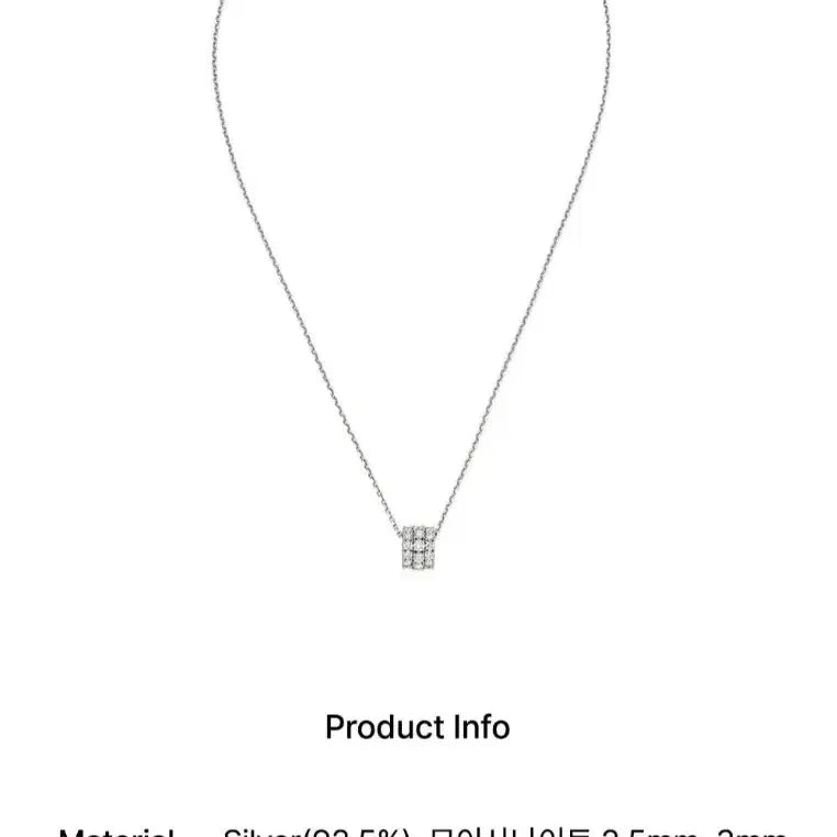 [BUNJANG] Ereleore Essence Silver Moissanite Triple Necklace / 이에르로르 에센스 실버(W) 모이사나이트 트리플 목걸이(HL4N54404
