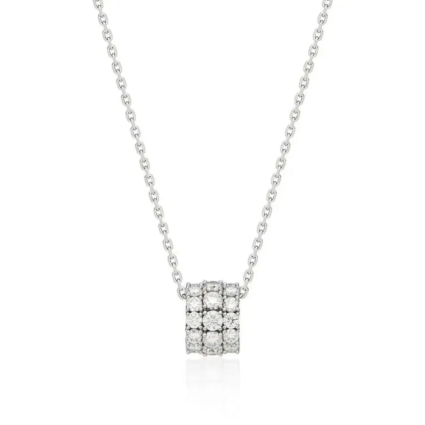 [BUNJANG] Ereleore Essence Silver Moissanite Triple Necklace / 이에르로르 에센스 실버(W) 모이사나이트 트리플 목걸이(HL4N54404