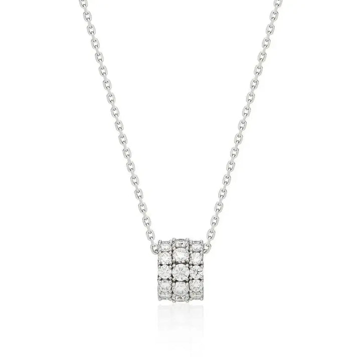 [BUNJANG] Ereleore Essence Silver Moissanite Triple Necklace / 이에르로르 에센스 실버(W) 모이사나이트 트리플 목걸이(HL4N54404