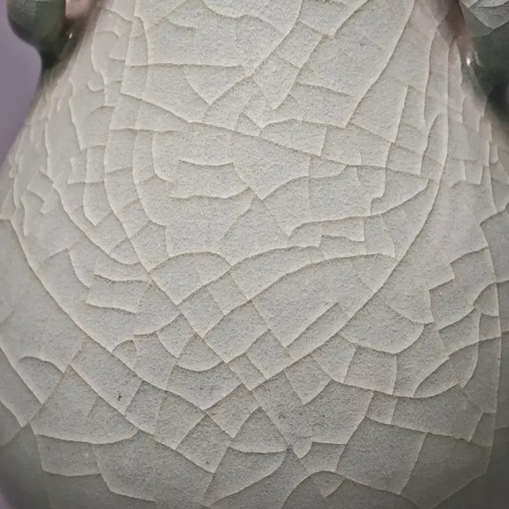 [BUNJANG] Chinese Ming Dynasty Celadon Vase / [진품] 명나라 말기 용천요 귀이 청자 호병 중국도자기 골동품 고미술품