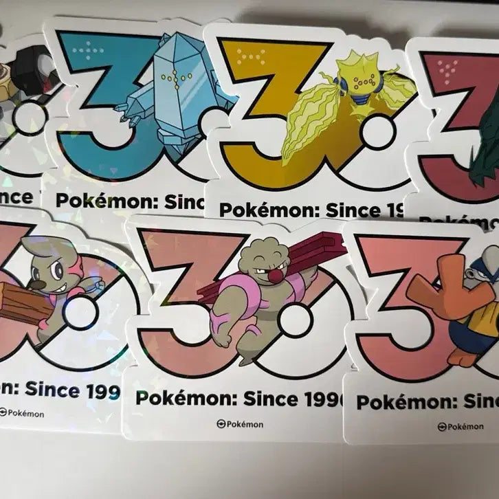[BUNJANG] Pokemon 30th Anniversary Logo Sticker Set - Regieleki, Regidrago, Gholdengo / 포켓몬 30주년 로고 스티커 레지에레키 레지드래고 토쇠골