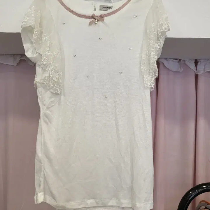 [SOLD OUT] 페리미츠 화이트 레이스 반팔 티셔츠