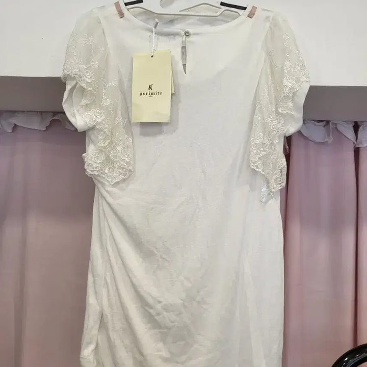 [SOLD OUT] 페리미츠 화이트 레이스 반팔 티셔츠