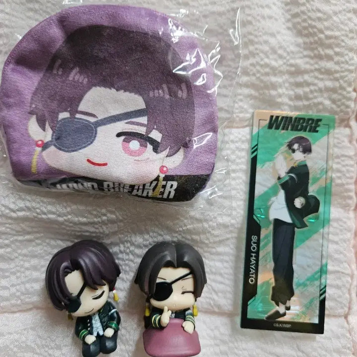 [BUNJANG] Wind Breaker Suwo Hayato Goods Bundle (Mini Figures, Acrylic Stand, Pouch) / 윈브레 스오 하야토 굿즈 (미니 피규어/아크릴 스탠드/파우치) 일괄