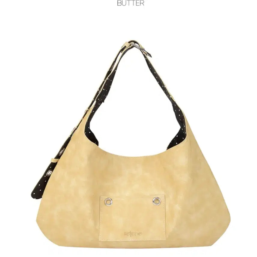 [BUNJANG] Letterie Buckle Reversible Shoulder Bag Butter / 레터리 버클 리버시블 숄더백 버터