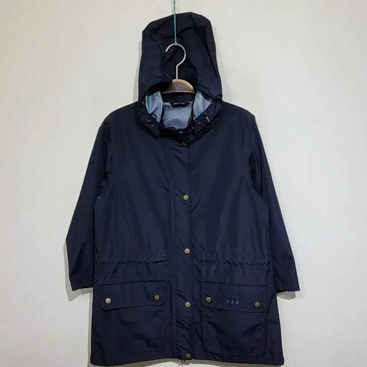[SOLD OUT] (L) 바버 후드점퍼 네이비 방수 아웃도어 자켓