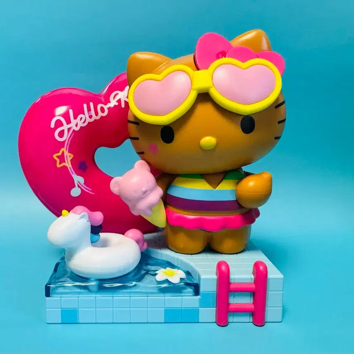[BUNJANG] KFC x Sanrio Hello Kitty Pool Figure Set / KFC x 산리오 헬로키티 수영장 피규어 세트