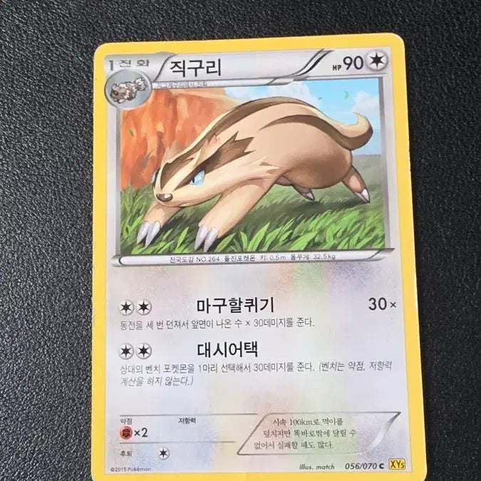 [BUNJANG] Pokemon Card Game Golem (XY5 056/070 C) / 포켓몬 카드 직구리 xy5 056/070 C