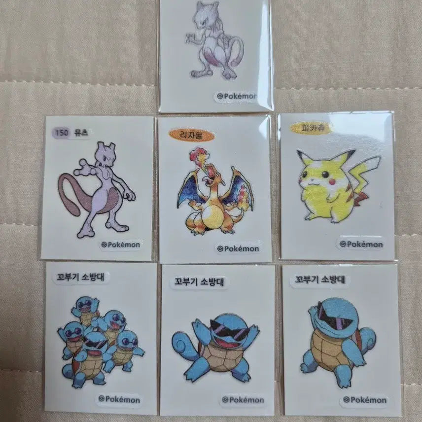 [BUNJANG] Pokemon Sticker Artwork Bundle Set (Mewtwo Included) / 포켓몬 띠부씰 아트워크 뮤츠 포함 일괄 판매.