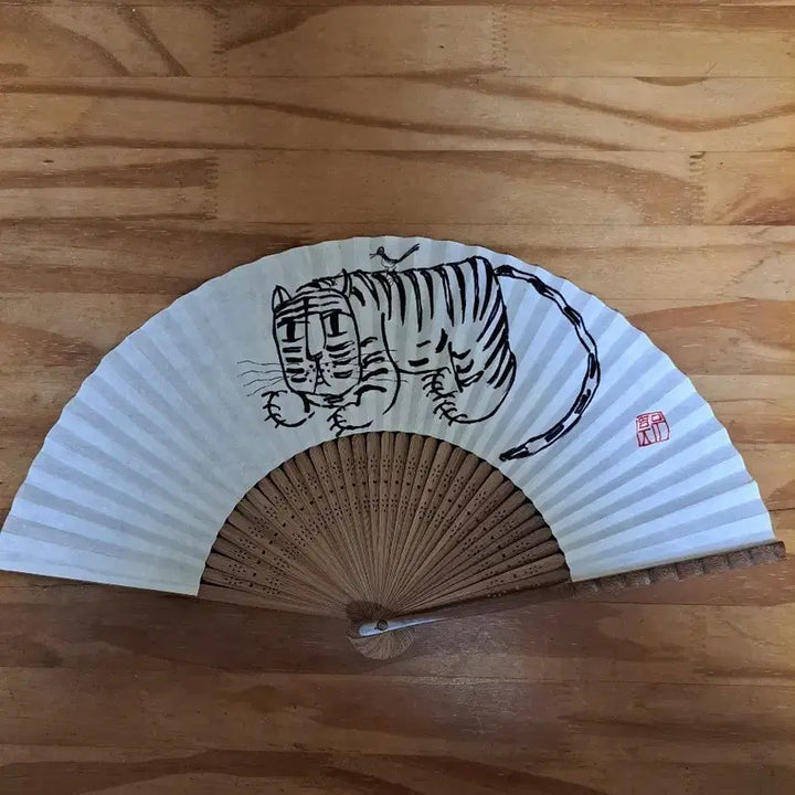 [BUNJANG] Vintage Korean Traditional Bamboo Folding Fan - &