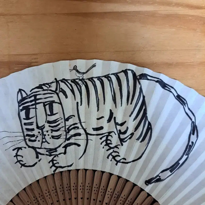 [BUNJANG] Vintage Korean Traditional Bamboo Folding Fan - &