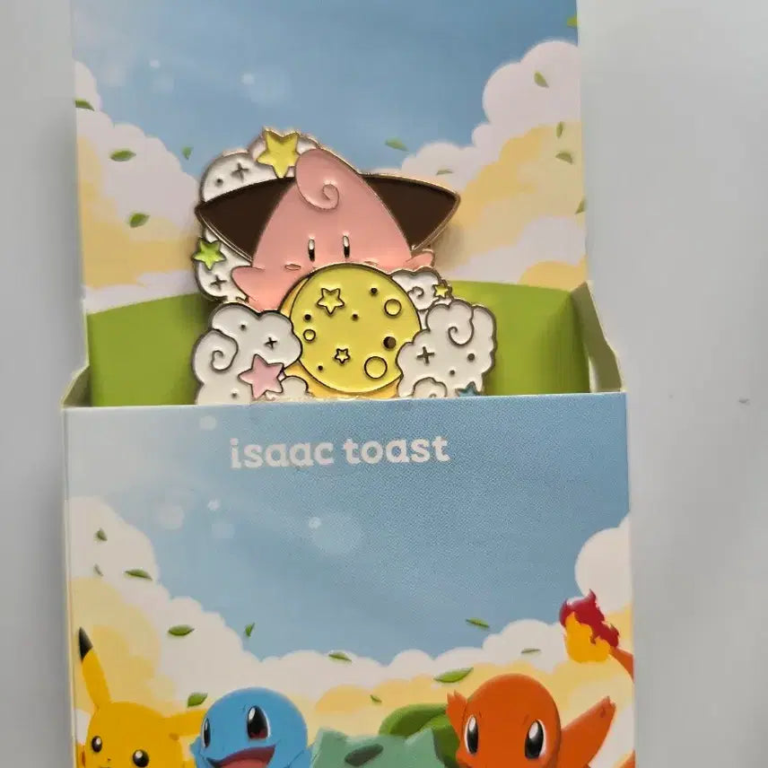 [BUNJANG] Isaac Toast Pokemon Clefairy Badge (Unsealed) / 이삭토스트 포켓몬 삐삐 뱃지