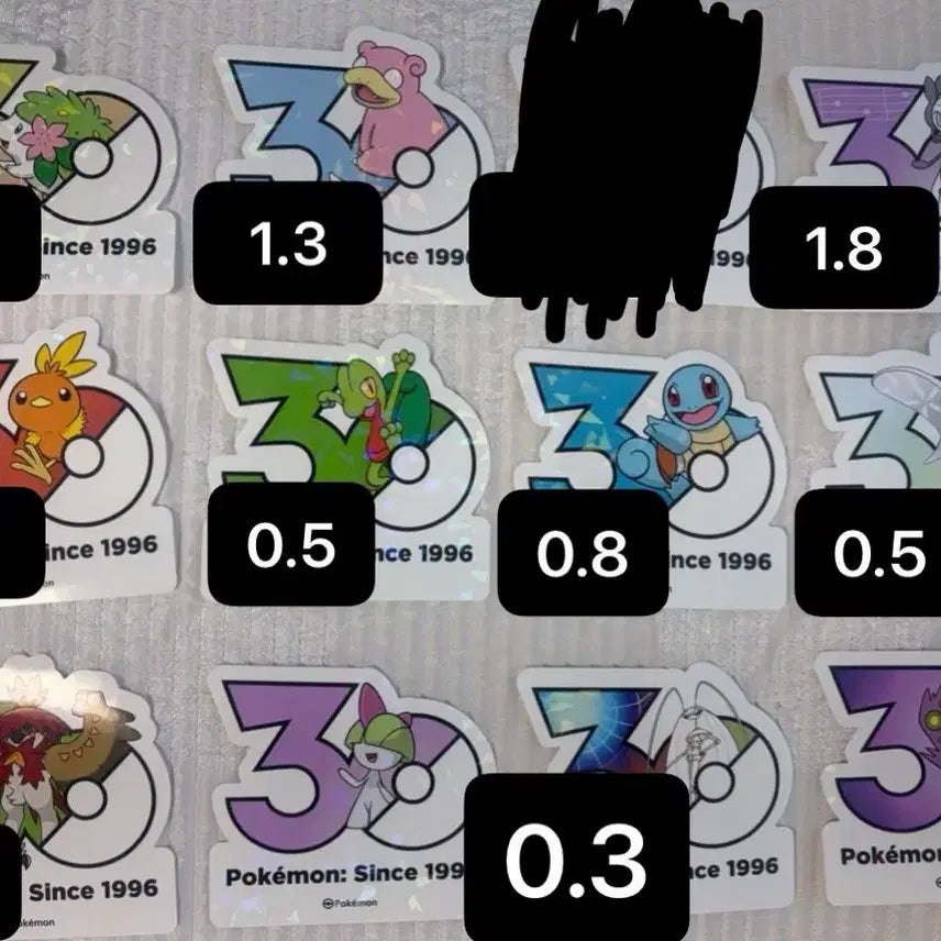 [BUNJANG] Pokemon 30th Anniversary Sticker Random Pack (Slowpoke, Shaymin, Blaziken, Meloetta) / 원가판매 랜덤팩 포켓몬 30주년 스티커 야돈 쉐이미 아차모 메로엣타