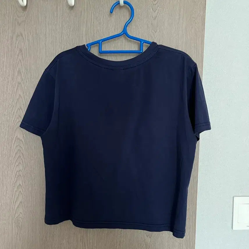 [BUNJANG] Someplace Cropped Short Sleeve T-Shirt Navy / (정가32,000)썸플레이스 크롭 반팔 티셔츠 네이비
