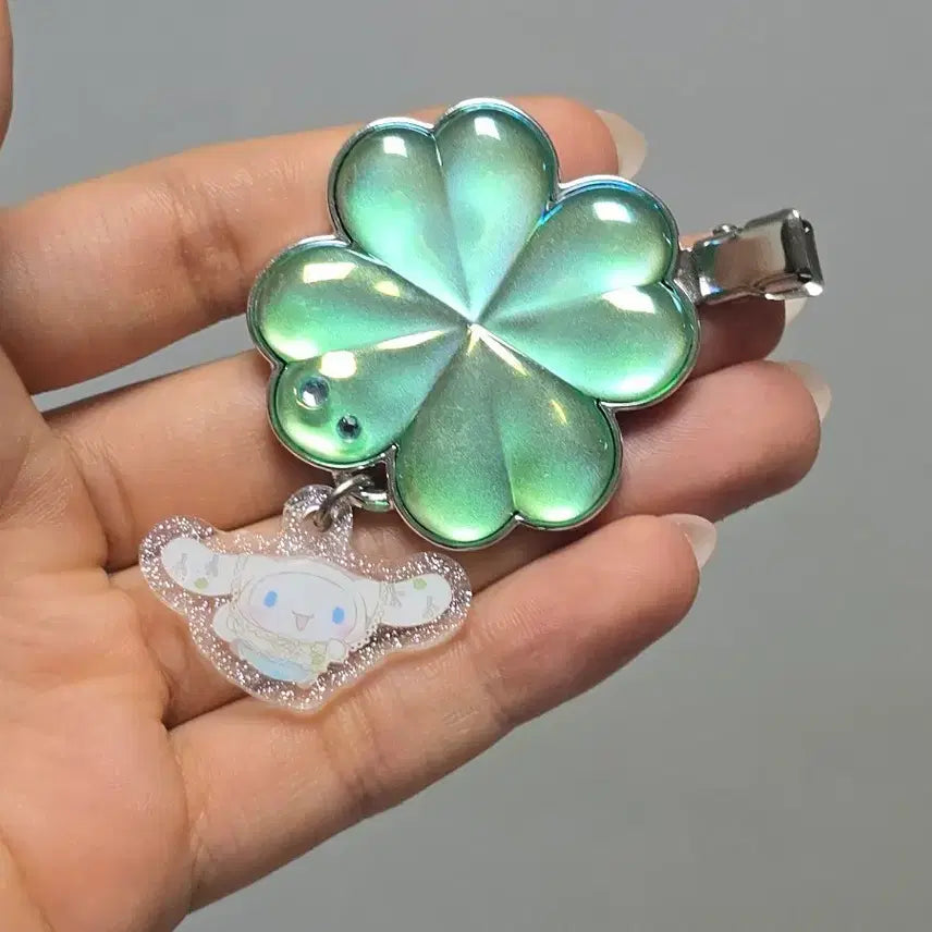 [BUNJANG] Cinnamoroll Forest Clover Hairpin / 시나모롤 포레스트 클로버 헤어핀