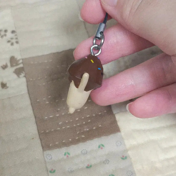 [BUNJANG] Japanese Authentic Choco Nameko Mascot Keychain Strap / [일본정품] 초코 나메코 키링 스트랩