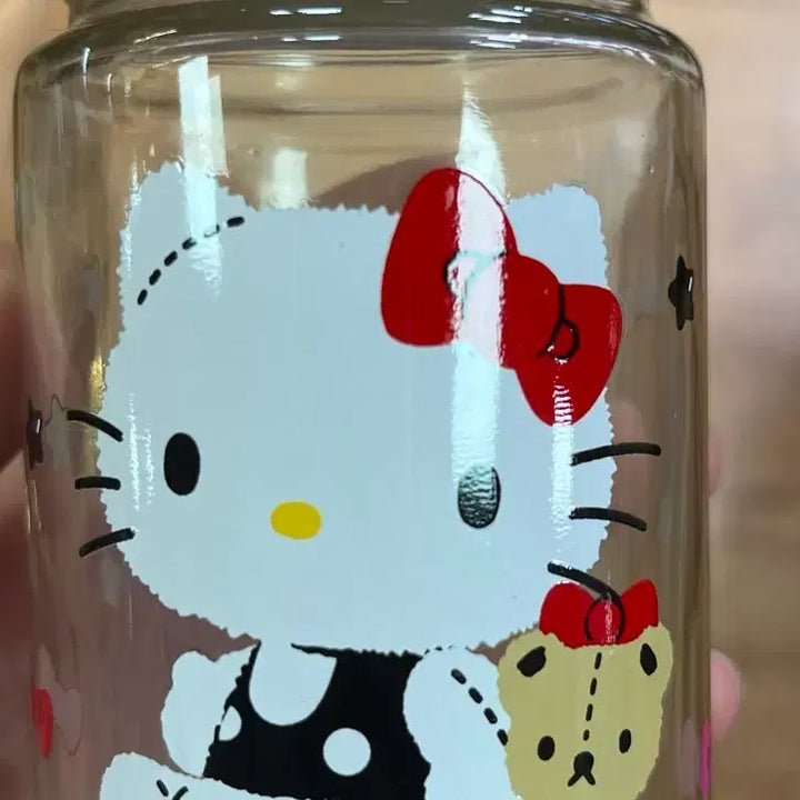 [BUNJANG] Vintage Kitty Glass Jar Pencil Case / 고전키티 / 고전문구 / 고전키티 유리병 / 키티연필통