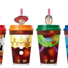 [BUNJANG] Baskin Robbins Toy Story 5 Reusable Cup Straw Picks Set (4 Types) / 새상품) 배스킨 토이스토리 5 리유저블컵 스트로우픽 4종 세트