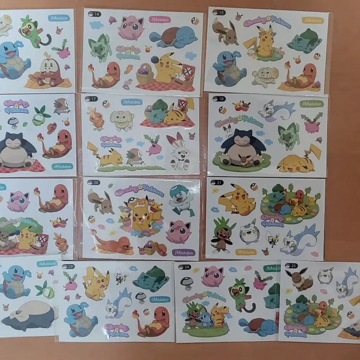 [BUNJANG] Pokemon Stickers Set (25 Types) / 포켓몬 스티커 25종