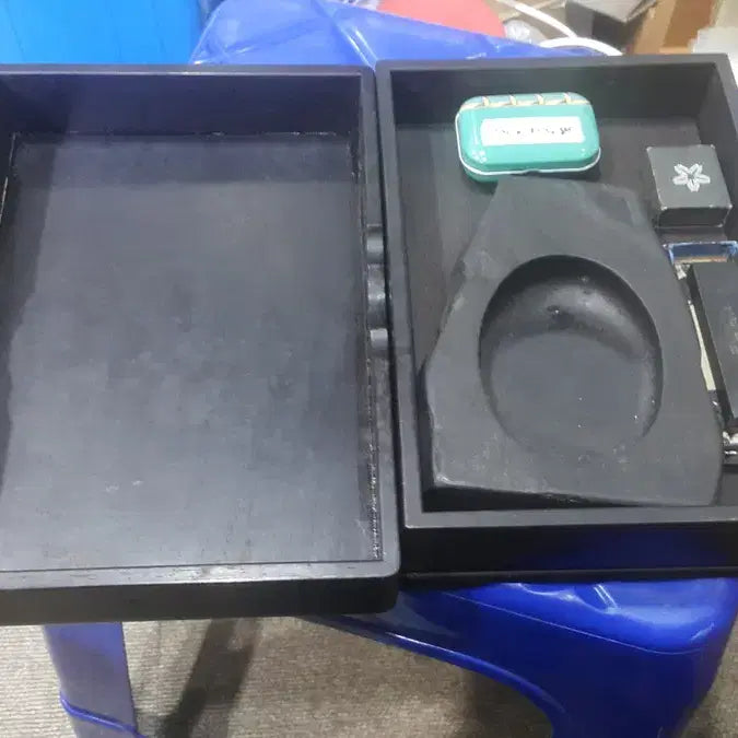 [BUNJANG] 1950s Japanese Inkstone Set with Storage Box / 1950년대 일본 벼루와 보관함
