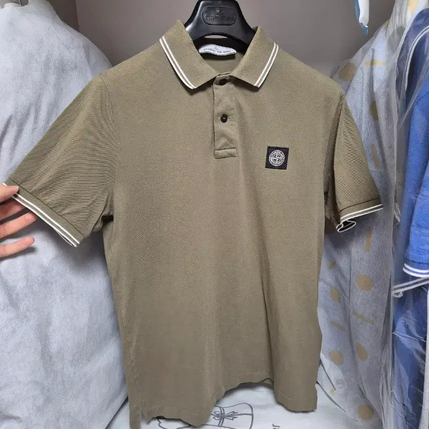 [BUNJANG] Stone Island Caravan Short Sleeve Polo Shirt L (100) / 정품 한글택 스톤아일랜드 카라반팔티 100-L