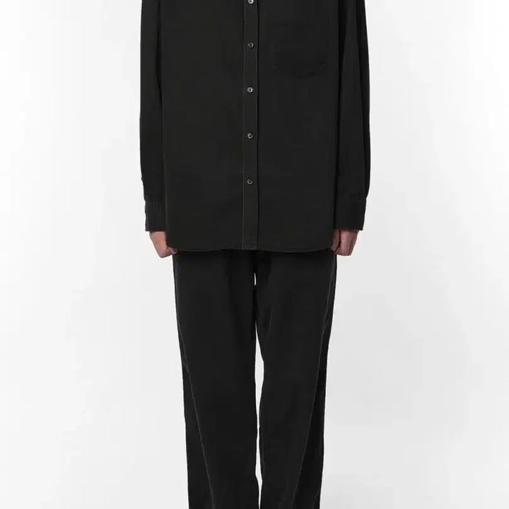 [SOLD OUT] 이얼즈어고 포이카 코튼 드릴 셔츠 더스티 블랙 S