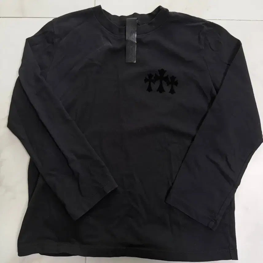 [BUNJANG] Chrome Hearts Triple Cross Hollywood Long Sleeve Black / 크롬하츠 트리플 크로스 헐리우드 롱슬리브 블랙