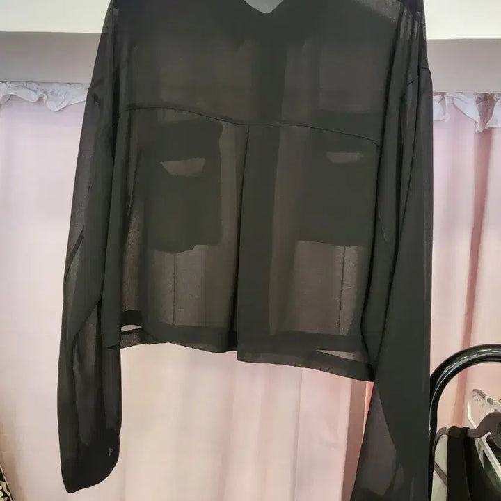 [SOLD OUT] 버쉬카 시스루 셔츠 검정
