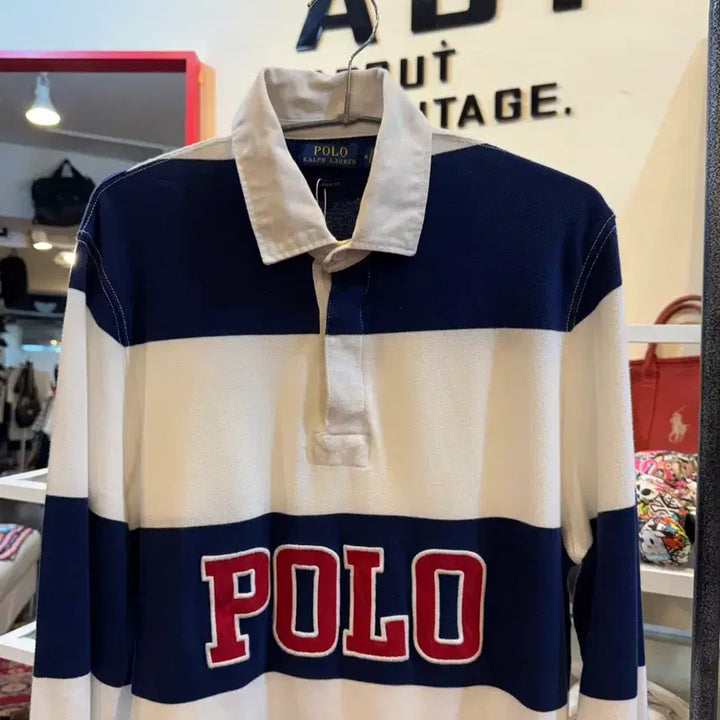 [BUNJANG] Polo Ralph Lauren Arch Logo Rugby Shirt M / 폴로 랄프로렌 아치 로고 럭비 셔츠 M