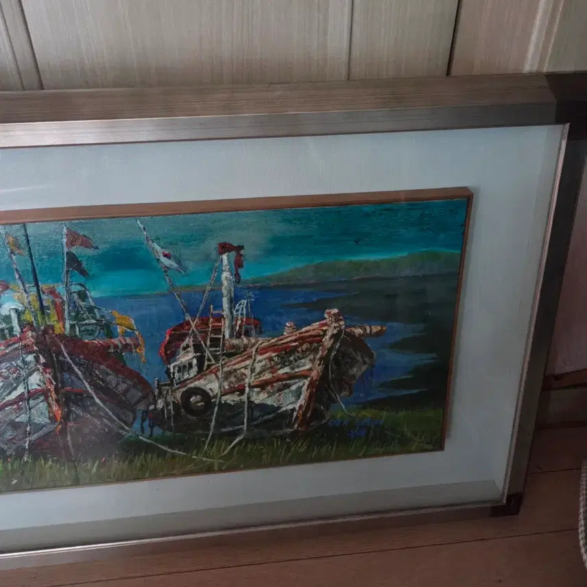 [BUNJANG] Oil Painting Seascape with Boats / 서양화 그림