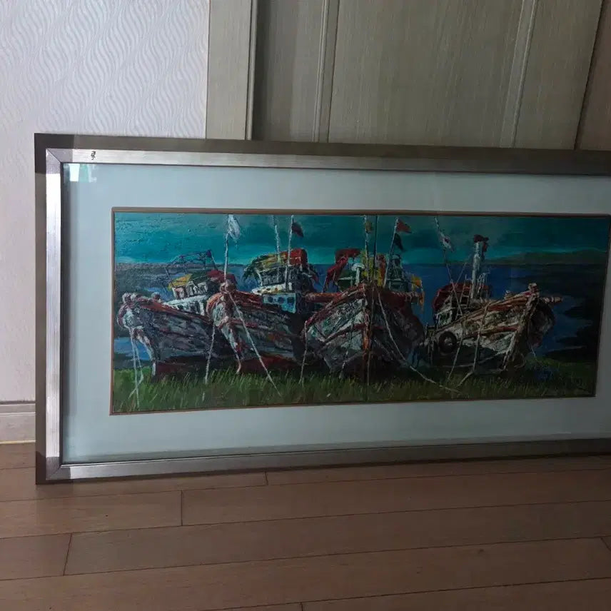 [BUNJANG] Oil Painting Seascape with Boats / 서양화 그림