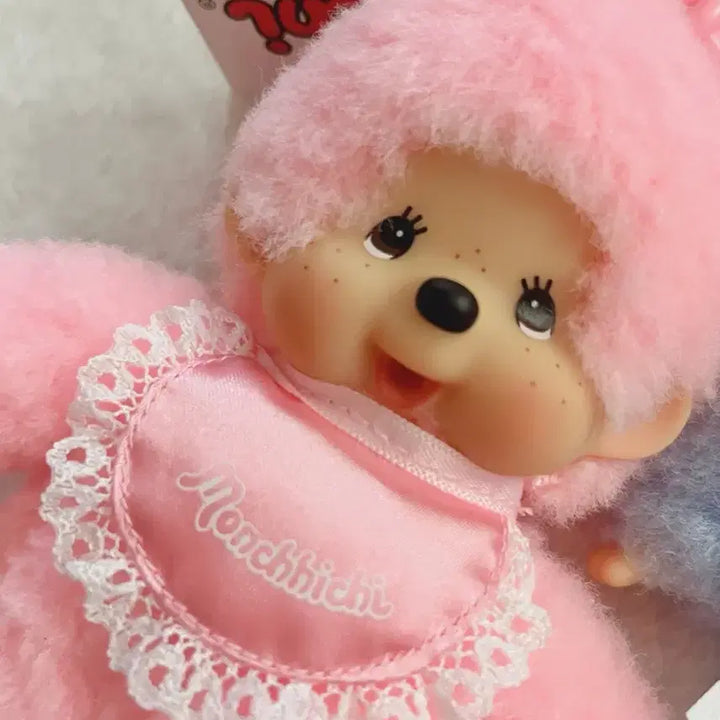 [BUNJANG] European Monchhichi Plush Set - Blue &amp; Pink / 유럽 뽀글이몬치치 블루,핑크