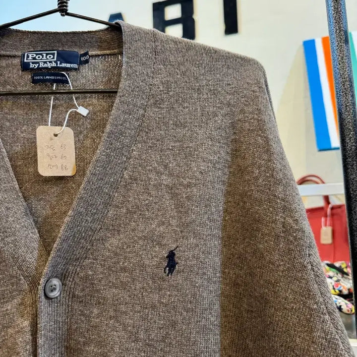 [BUNJANG] Polo Ralph Lauren Elbow Custom Lambswool Knit Cardigan Size 100 / 폴로 랄프로렌 엘보우 커스텀 램스울 니트 가디건 100