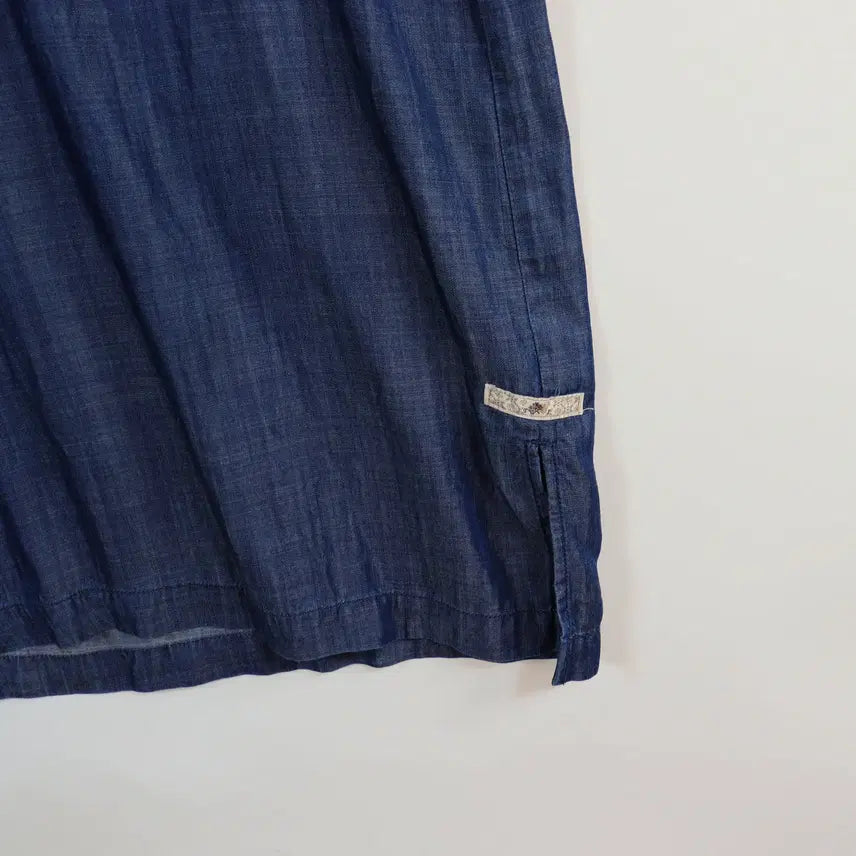 [SOLD OUT] Thursday Island 자수 데님 원피스 S 인디고 레이스원피스