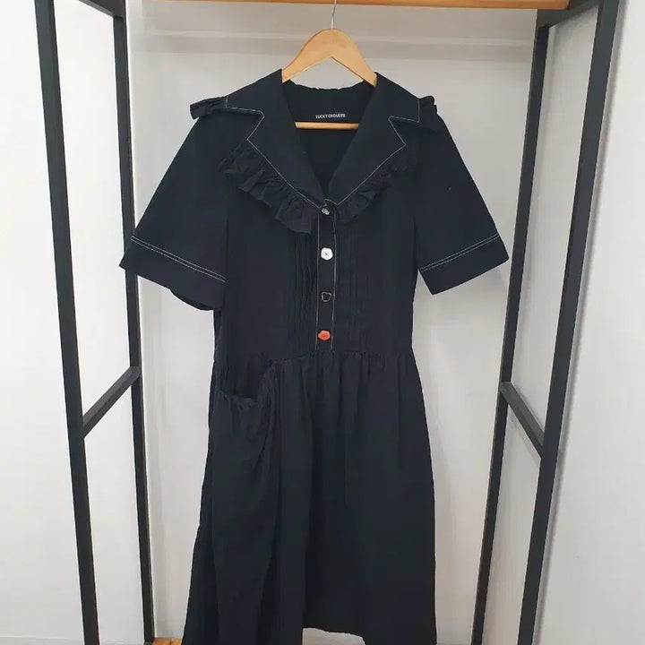 [BUNJANG] Lucky Chouette Black Dress / 럭키슈에뜨 원피스 블랙