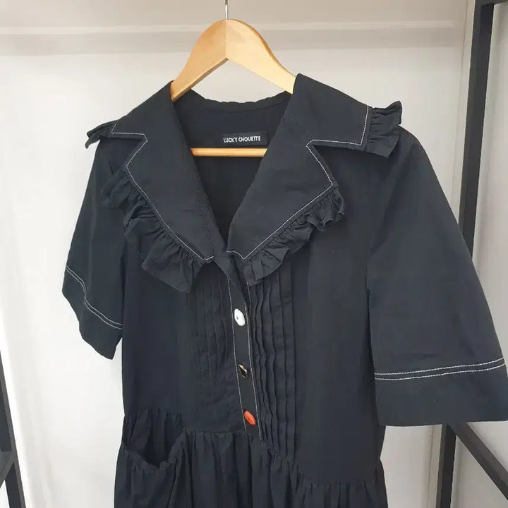 [BUNJANG] Lucky Chouette Black Dress / 럭키슈에뜨 원피스 블랙