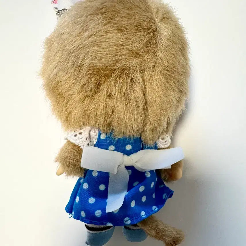 [BUNJANG] Monchhichi Big Head Monchhichi Maid Outfit / 몬치치 대두치치 블루도트 메이드복장