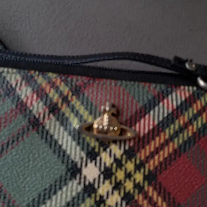 [BUNJANG] Vivienne Westwood Genuine Leather Check Pattern Long Wallet with Detachable Strap / 비비안웨스트우드 정품. 장지갑