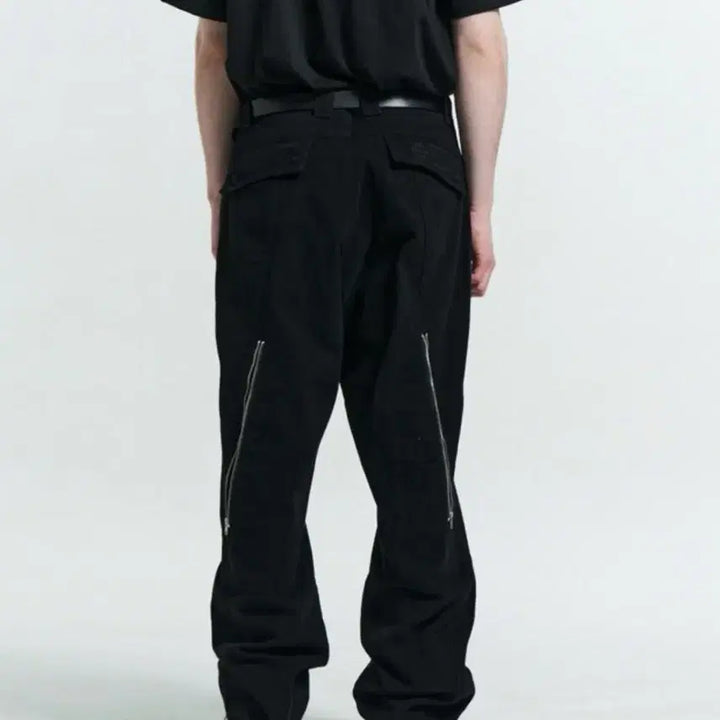 [BUNJANG] Plastic Product Zipper Pants M Black / 플라스틱프로덕트 지퍼 팬츠 M